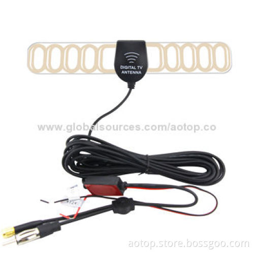 High-quality Car Digital TV Active Antenna, Supports VHF/UHF, 75Ω Impedance,